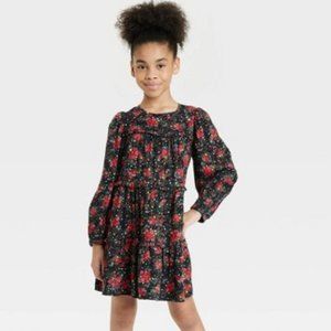 NWT Cat & Jack Long Sleeve Floral Girls Dress Size XL (14/16)